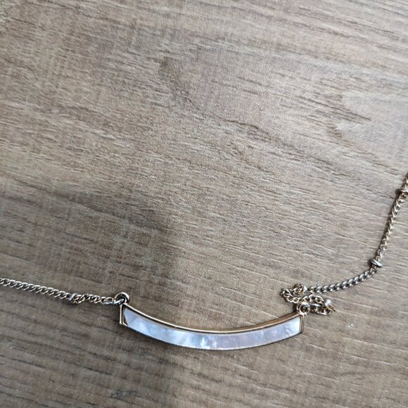 The loft Mother Of Pearl Curved Bar Necklace - Picture 2 of 2